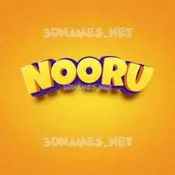 nooru in Orange Toon style - 3D name wallpaper