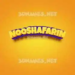 nooshafarin in Orange Toon style - 3D name wallpaper