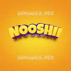 nooshii in Orange Toon style - 3D name wallpaper