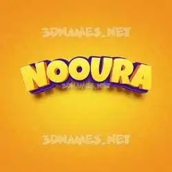 nooura in Orange Toon style - 3D name wallpaper