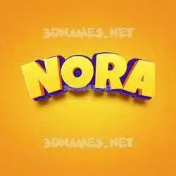 nora in Orange Toon style - 3D name wallpaper