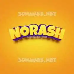 norash in Orange Toon style - 3D name wallpaper
