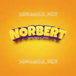 norbert in Orange Toon style - 3D name wallpaper