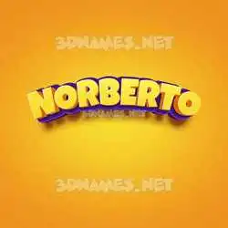 norberto in Orange Toon style - 3D name wallpaper