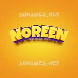 noreen in Orange Toon style - 3D name wallpaper