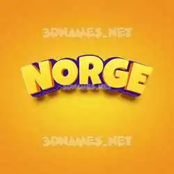 norge in Orange Toon style - 3D name wallpaper