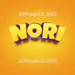 nori in Orange Toon style - 3D name wallpaper