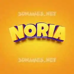 noria in Orange Toon style - 3D name wallpaper