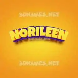 norileen in Orange Toon style - 3D name wallpaper