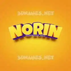 norin in Orange Toon style - 3D name wallpaper