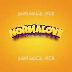 normalove in Orange Toon style - 3D name wallpaper