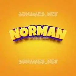 norman in Orange Toon style - 3D name wallpaper