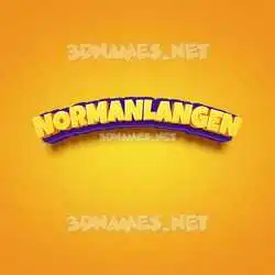 normanlangen in Orange Toon style - 3D name wallpaper
