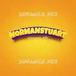 normanstuart in Orange Toon style - 3D name wallpaper