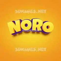 noro in Orange Toon style - 3D name wallpaper