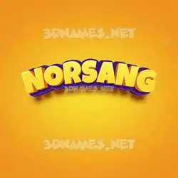 norsang in Orange Toon style - 3D name wallpaper