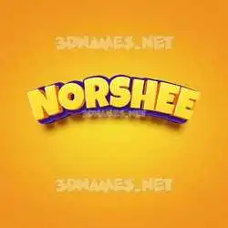 norshee in Orange Toon style - 3D name wallpaper