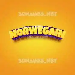 norwegain in Orange Toon style - 3D name wallpaper