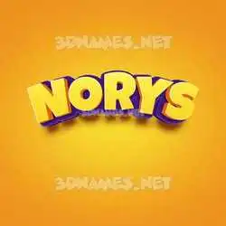 norys in Orange Toon style - 3D name wallpaper