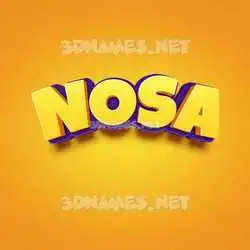nosa in Orange Toon style - 3D name wallpaper