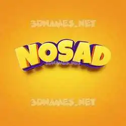 nosad in Orange Toon style - 3D name wallpaper