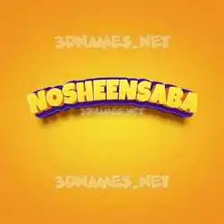 nosheensaba in Orange Toon style - 3D name wallpaper