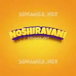 noshiravani in Orange Toon style - 3D name wallpaper