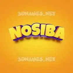 nosiba in Orange Toon style - 3D name wallpaper