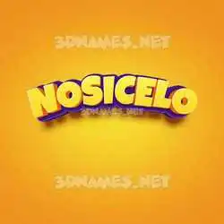 nosicelo in Orange Toon style - 3D name wallpaper
