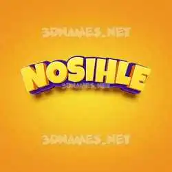 nosihle in Orange Toon style - 3D name wallpaper