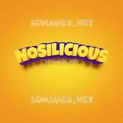 nosilicious in Orange Toon style - 3D name wallpaper