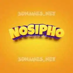 nosipho in Orange Toon style - 3D name wallpaper