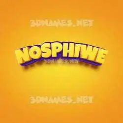 nosphiwe in Orange Toon style - 3D name wallpaper