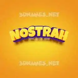 nostrah in Orange Toon style - 3D name wallpaper