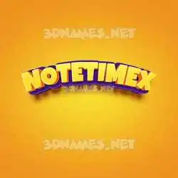 notetimex in Orange Toon style - 3D name wallpaper