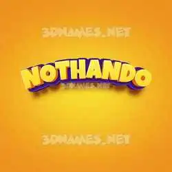 nothando in Orange Toon style - 3D name wallpaper