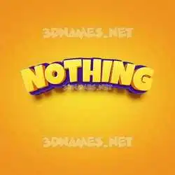 nothing in Orange Toon style - 3D name wallpaper