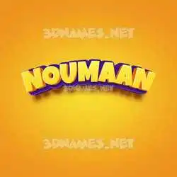 noumaan in Orange Toon style - 3D name wallpaper