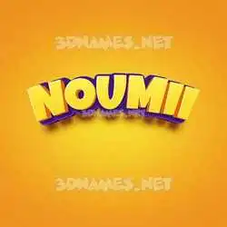 noumii in Orange Toon style - 3D name wallpaper