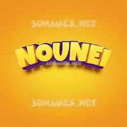 nounei in Orange Toon style - 3D name wallpaper