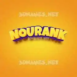 nourank in Orange Toon style - 3D name wallpaper