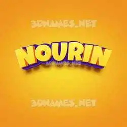 nourin in Orange Toon style - 3D name wallpaper