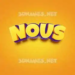 nous in Orange Toon style - 3D name wallpaper