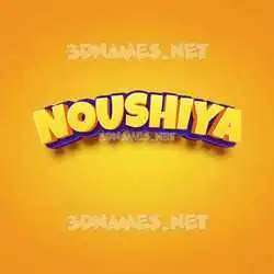 noushiya in Orange Toon style - 3D name wallpaper