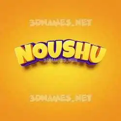 noushu in Orange Toon style - 3D name wallpaper