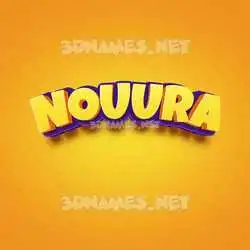 nouura in Orange Toon style - 3D name wallpaper