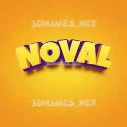 noval in Orange Toon style - 3D name wallpaper