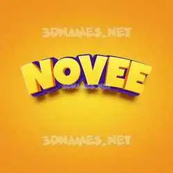 novee in Orange Toon style - 3D name wallpaper