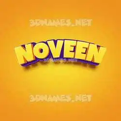 noveen in Orange Toon style - 3D name wallpaper