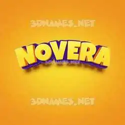 novera in Orange Toon style - 3D name wallpaper